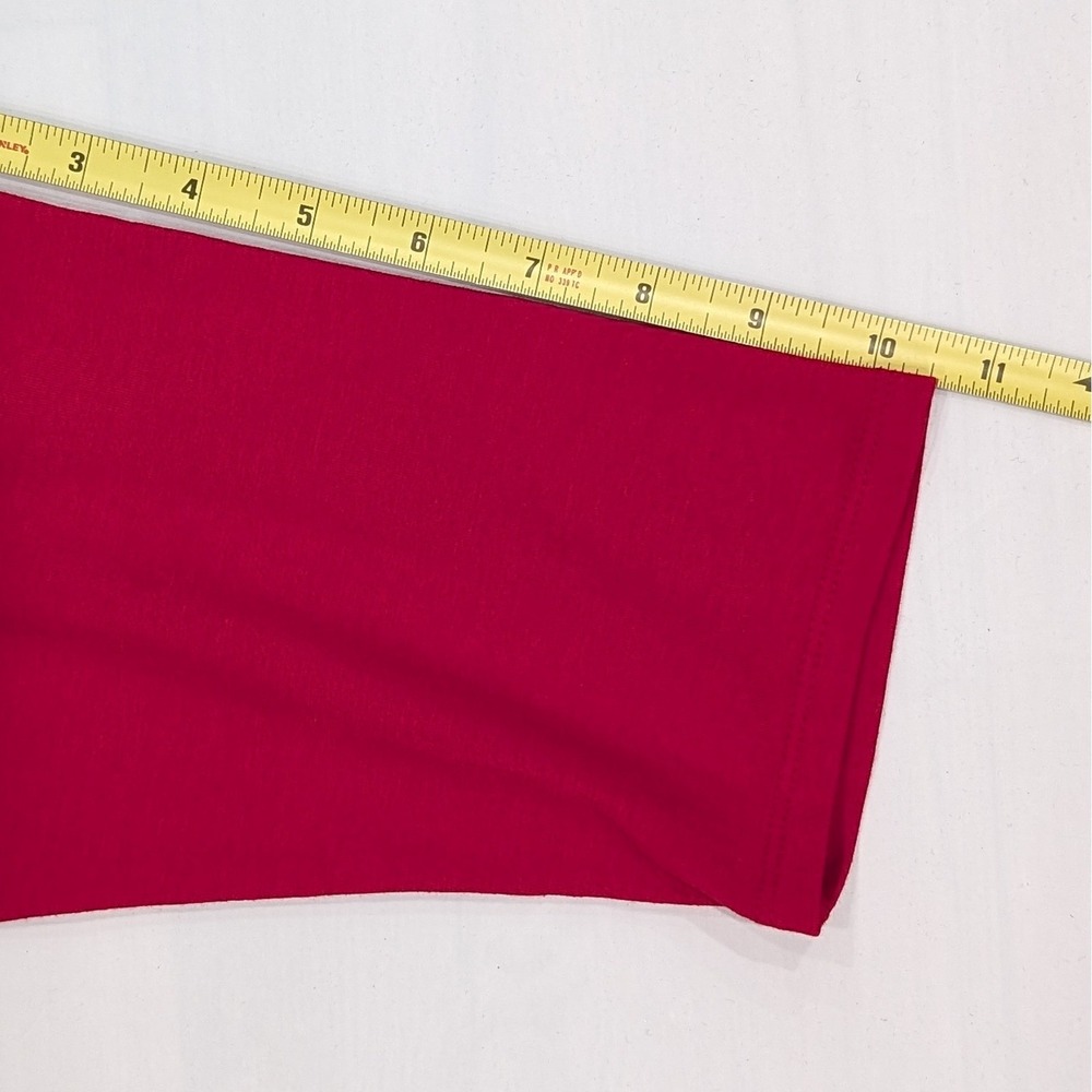 J.Jill Luxe Supima Ballet-Sleeve Tunic Size LP Cotton Blend Red Relaxed Capsule - Picture 6 of 9